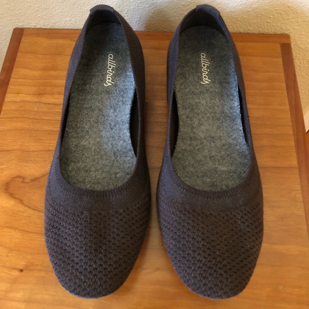 Allbirds merino wool dark brown flats